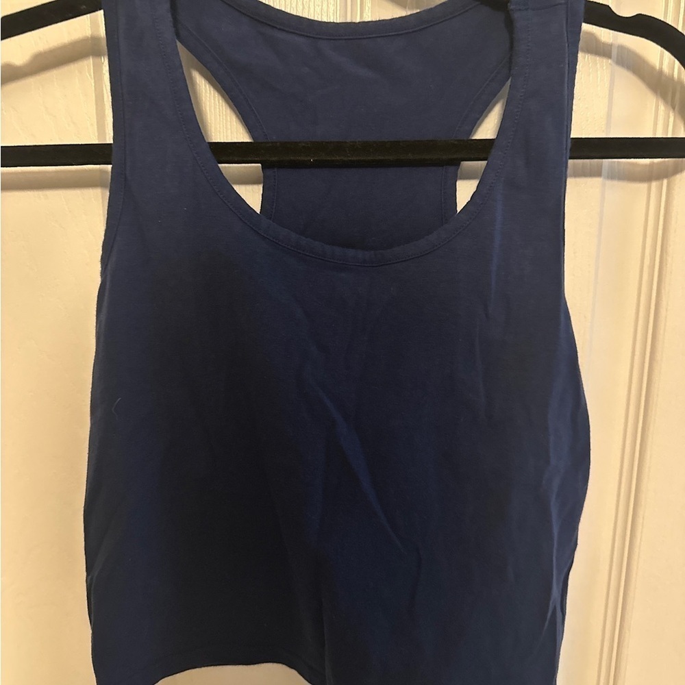 Blue Racerback Tank Top